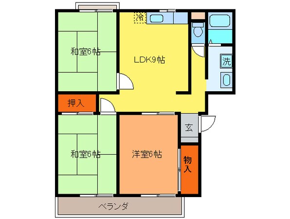 サンハイツ実穂の物件間取画像